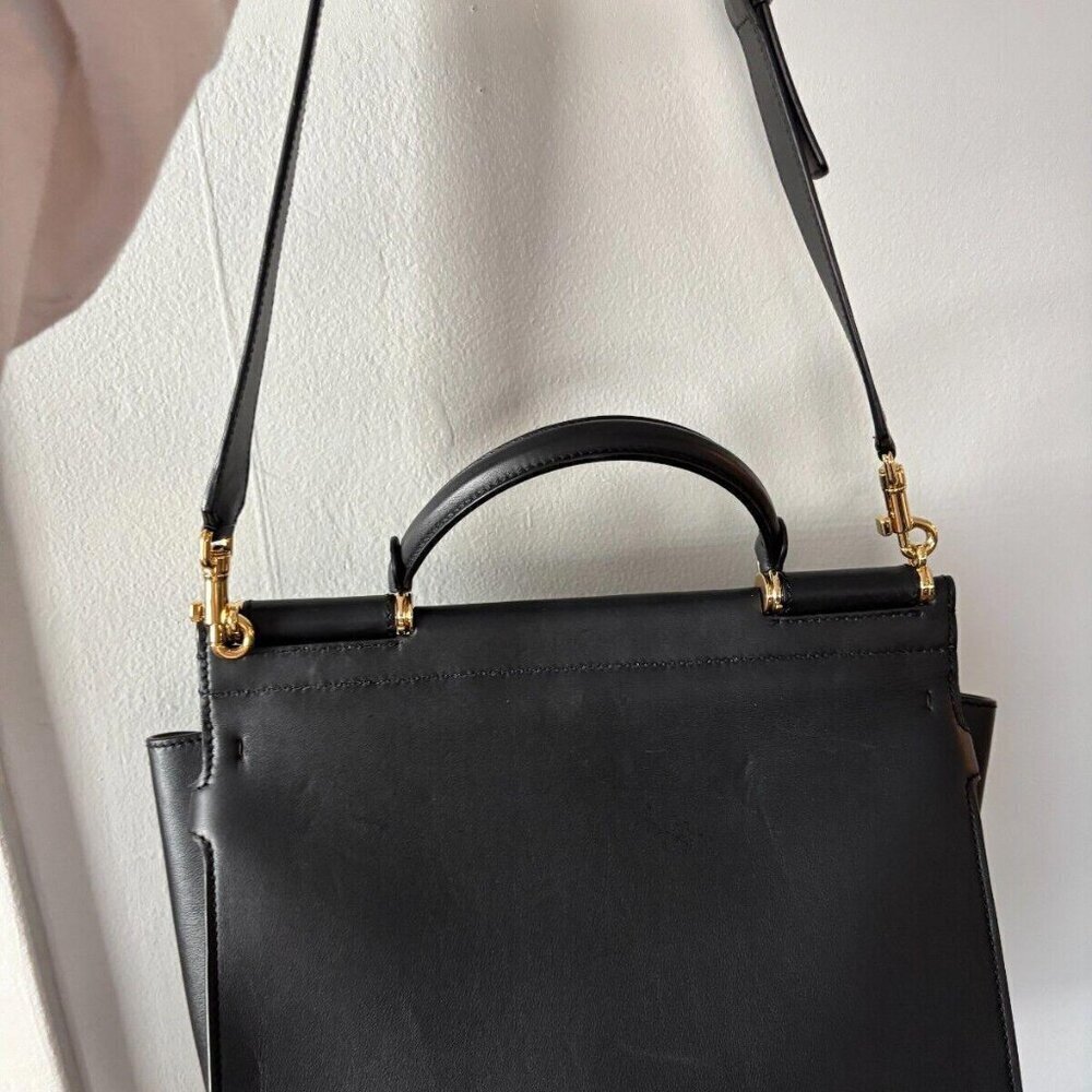DOLCE & GABBANA SICILY 62 BLACK TOTE BAG - Picture 7 of 12